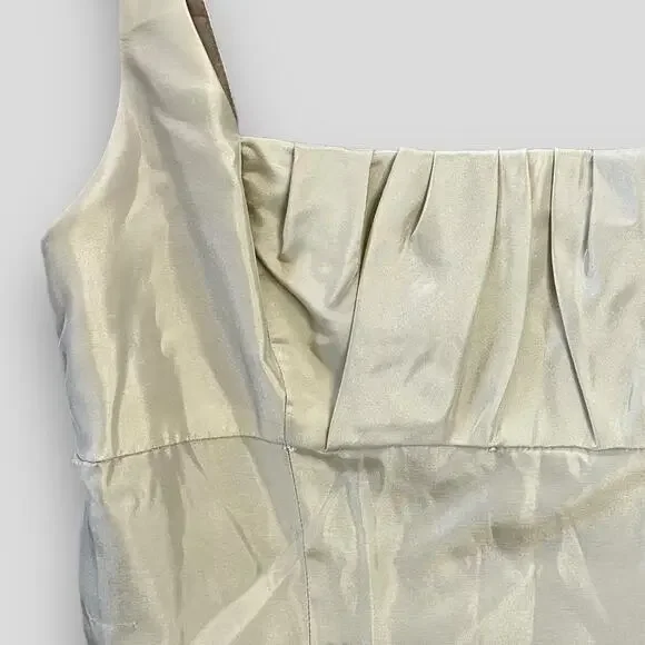 VERA WANG MAIDS SATIN COCKTAIL FORMAL DRESS CHAMPAGNE IVORY MEDIUM 6 - Picture 5 of 10